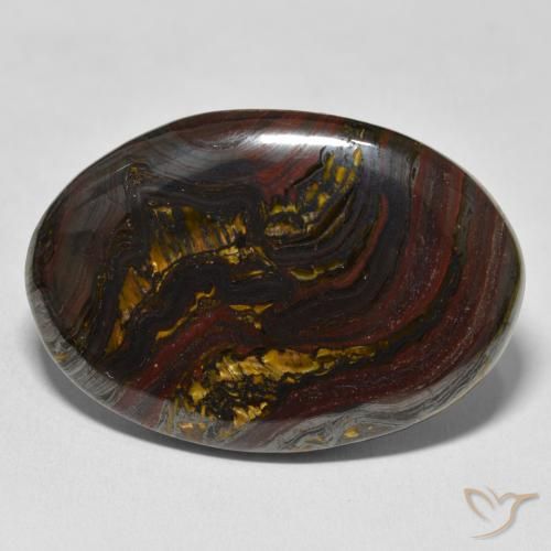 Oeil de Tigre Matrice Multicolore naturelle ovale, 55.15 ct, Opaque