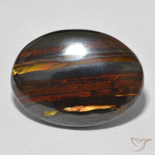 24.63ct Naturel Multicolore Oeil de Tigre Matrice, ovale, Opaque
