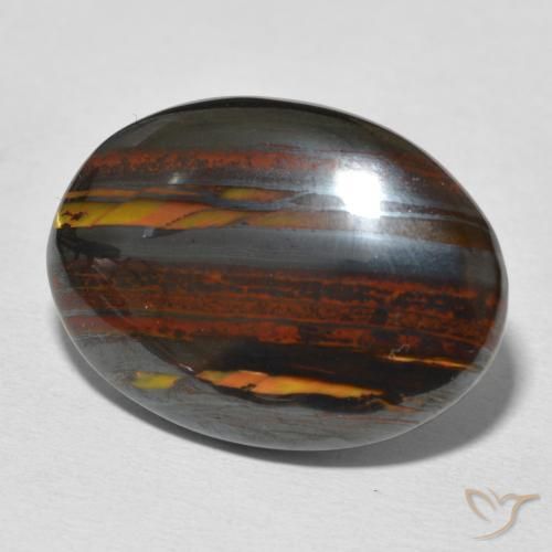 Oeil de Tigre Matrice Multicolore naturelle ovale, 24.63 ct, Opaque