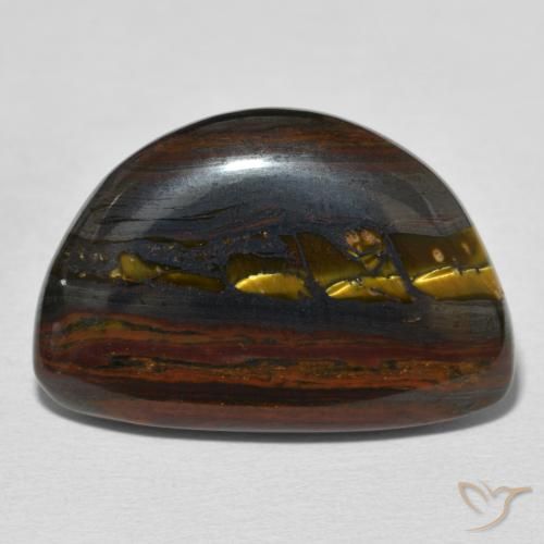 26.03ct Naturel Multicolore Oeil de Tigre Matrice, Fantaisie, Opaque