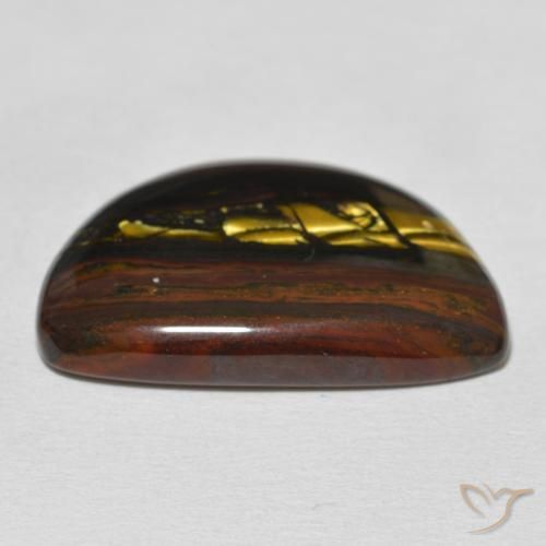 Oeil de Tigre Matrice Multicolore naturelle Fantaisie, 26.03 ct, Opaque