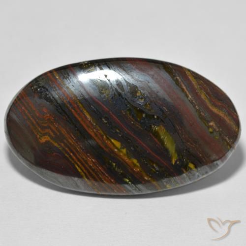 67.95ct Naturel Multicolore Oeil de Tigre Matrice, ovale, Opaque