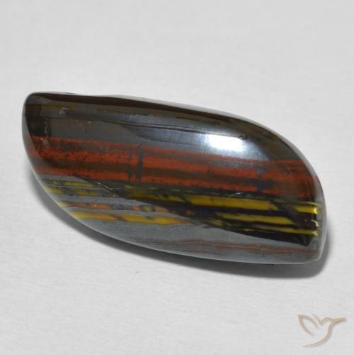 Oeil de Tigre Matrice Multicolore naturelle Fantaisie, 18.34 ct, Opaque