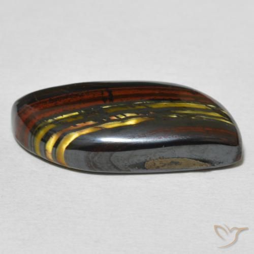 Oeil de Tigre Matrice Multicolore naturelle Fantaisie, 18.34 ct, Opaque