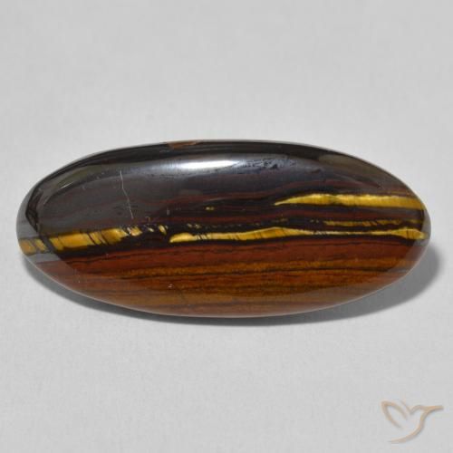 19.61ct Naturel Multicolore Oeil de Tigre Matrice, ovale, Opaque