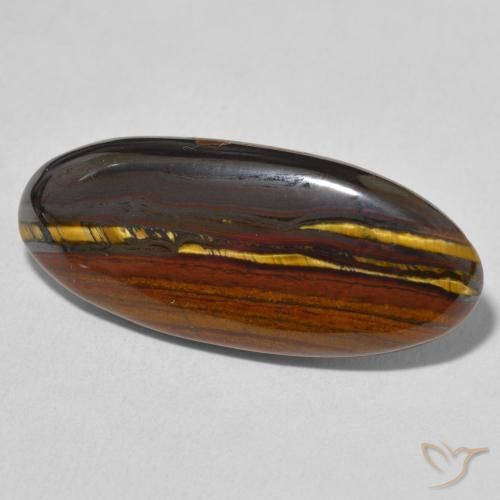 Oeil de Tigre Matrice Multicolore naturelle ovale, 19.61 ct, Opaque