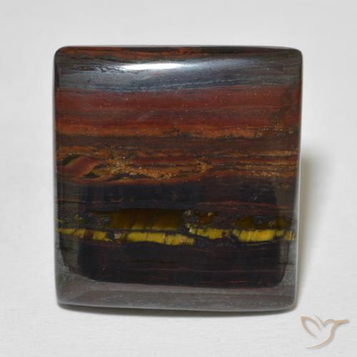 31.35ct Naturel Multicolore Oeil de Tigre Matrice, Baquette, Opaque