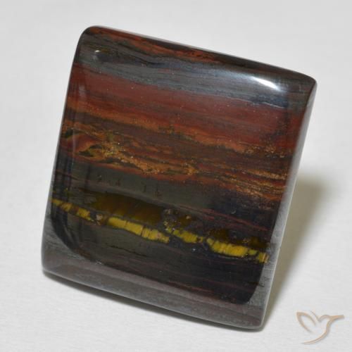 Oeil de Tigre Matrice Multicolore naturelle Baquette, 31.35 ct, Opaque