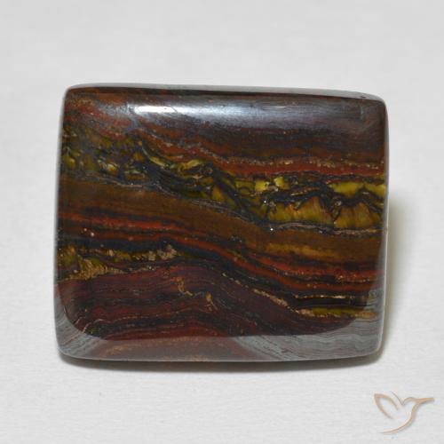 Oeil de Tigre Matrice Multicolore naturelle Baquette, 26.36 ct, Opaque