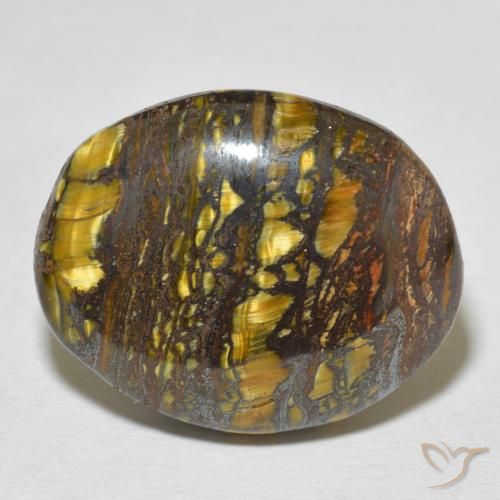 Oeil de Tigre Matrice Multicolore naturelle ovale, 36.37 ct, Opaque
