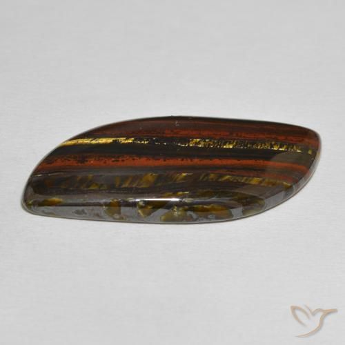 Oeil de Tigre Matrice Multicolore naturelle Fantaisie, 32.54 ct, Opaque