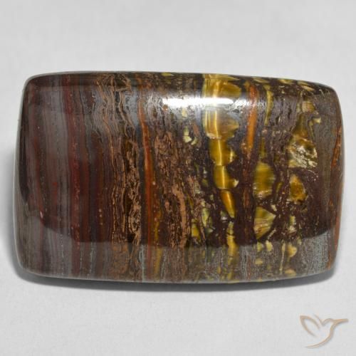 Oeil de Tigre Matrice Multicolore naturelle Coussin, 48.44 ct, Opaque