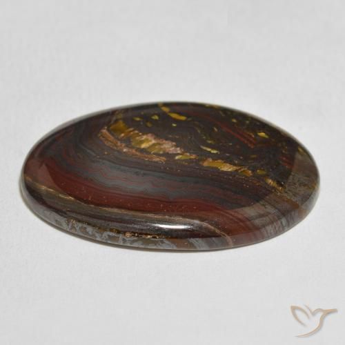 Oeil de Tigre Matrice Multicolore naturelle ovale, 49.04 ct, Opaque