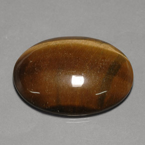 Tiger's eye marron naturelle coupe ovale, 75,77 ct, opaque