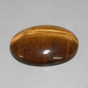 Tiger's eye marron naturelle coupe ovale, 78,13 ct, opaque