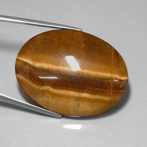 Tiger's eye marron naturelle coupe ovale, 78,13 ct, opaque