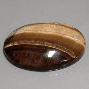 Oeil de Tigre Or Brun naturelle Coupe ovale, 75.54 ct, Opaque