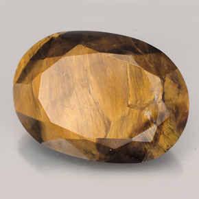 Tiger's eye marron naturelle coupe ovale, 23,17 ct, opaque