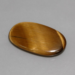 Tiger's eye marron naturelle coupe ovale, 10,07 ct, opaque