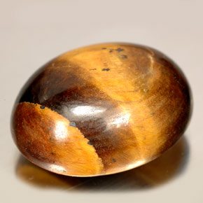 Oeil de Tigre Or Brun naturelle Coupe ovale, 24.55 ct, Opaque