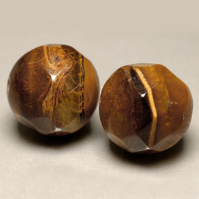 Achetez naturel ct marron tiger's eye gems, sphère / boule, en provenance thaïlande chez gemselect. en stock, livraison internationale!