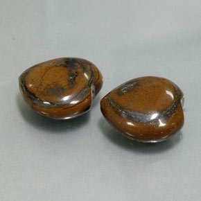 Achetez naturel ct multicolore tiger's eye gems, forme de coeur, en provenance thaïlande chez gemselect. en stock, livraison internationale!