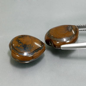Achetez naturel ct multicolore tiger's eye gems, forme de coeur, en provenance thaïlande chez gemselect. en stock, livraison internationale!