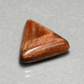Tiger's eye marron naturelle trillion, 7,11 ct, opaque