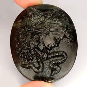Tiger's eye multicolore naturelle forme fantaisie, 122,90 ct, opaque