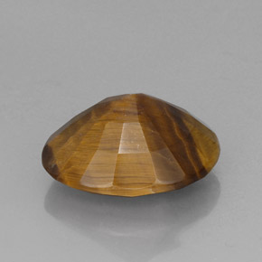 Tiger's eye marron naturelle coupe ovale, 14,10 ct, opaque
