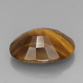 Tiger's eye marron naturelle coupe ovale, 18,43 ct, opaque
