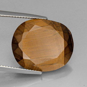 Oeil de Tigre Or Brun naturelle Coupe ovale, 16.49 ct, Opaque