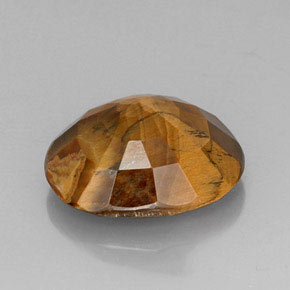 Oeil de Tigre Or Brun naturelle Coupe ovale, 16.49 ct, Opaque