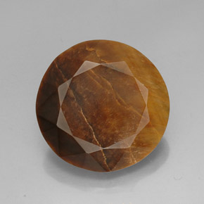 Oeil de Tigre Or Brun naturelle Coupe roude, 19.72 ct, Opaque