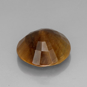 Oeil de Tigre Or Brun naturelle Coupe roude, 19.72 ct, Opaque