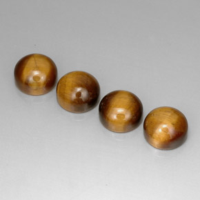 Achetez naturel ct marron tiger's eye gems, coupe roude, en provenance thaïlande chez gemselect. en stock, livraison internationale!
