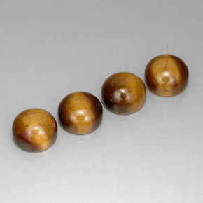 Achetez naturel ct marron tiger's eye gems, coupe roude, en provenance thaïlande chez gemselect. en stock, livraison internationale!