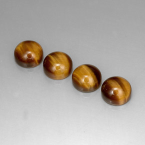 Achetez naturel ct marron tiger's eye gems, coupe roude, en provenance thaïlande chez gemselect. en stock, livraison internationale!