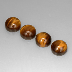 Achetez naturel ct marron tiger's eye gems, coupe roude, en provenance thaïlande chez gemselect. en stock, livraison internationale!
