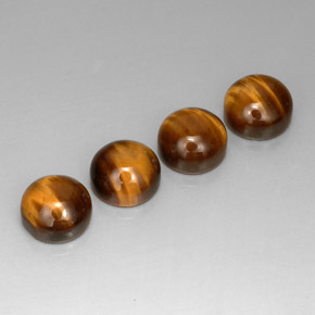 Achetez naturel ct marron tiger's eye gems, coupe roude, en provenance thaïlande chez gemselect. en stock, livraison internationale!
