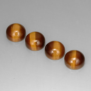 Achetez naturel ct marron tiger's eye gems, coupe roude, en provenance thaïlande chez gemselect. en stock, livraison internationale!
