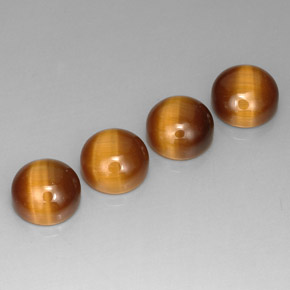 Achetez naturel ct marron tiger's eye gems, coupe roude, en provenance thaïlande chez gemselect. en stock, livraison internationale!
