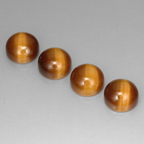 Achetez naturel ct marron tiger's eye gems, coupe roude, en provenance thaïlande chez gemselect. en stock, livraison internationale!