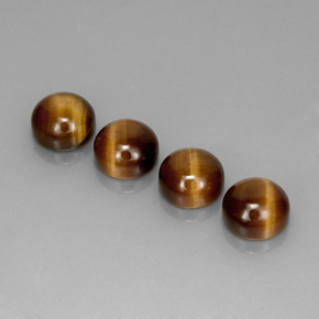 Achetez naturel ct marron tiger's eye gems, coupe roude, en provenance thaïlande chez gemselect. en stock, livraison internationale!