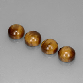 Achetez naturel ct marron tiger's eye gems, coupe roude, en provenance thaïlande chez gemselect. en stock, livraison internationale!