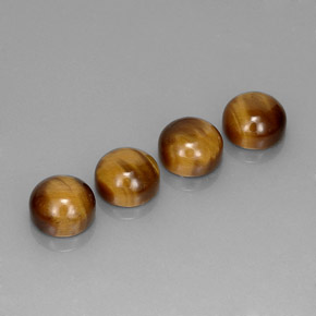 Achetez naturel ct marron tiger's eye gems, coupe roude, en provenance thaïlande chez gemselect. en stock, livraison internationale!
