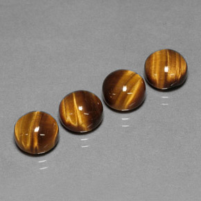 Achetez naturel ct marron tiger's eye gems, coupe roude, en provenance thaïlande chez gemselect. en stock, livraison internationale!