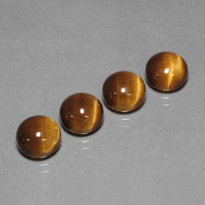 Achetez naturel ct marron tiger's eye gems, coupe roude, en provenance thaïlande chez gemselect. en stock, livraison internationale!