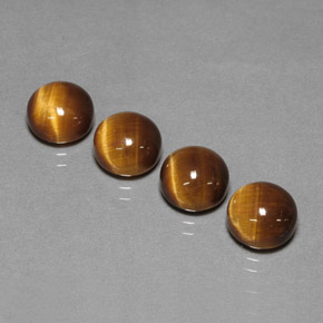 Achetez naturel ct marron tiger's eye gems, coupe roude, en provenance thaïlande chez gemselect. en stock, livraison internationale!