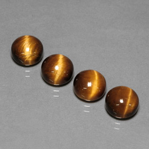 Achetez naturel ct marron tiger's eye gems, coupe roude, en provenance thaïlande chez gemselect. en stock, livraison internationale!